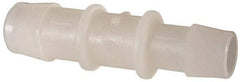Made in USA - Kynar Single Barbed Tube Reducer - Natural - Exact Tool & Supply