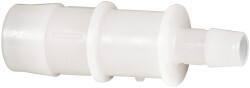 Made in USA - Kynar Single Barbed Tube Reducer - Natural - Exact Tool & Supply