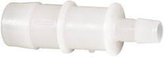 Made in USA - Kynar Single Barbed Tube Reducer - Natural - Exact Tool & Supply