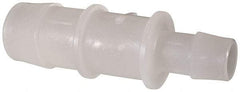 Made in USA - Kynar Single Barbed Tube Reducer - Natural - Exact Tool & Supply