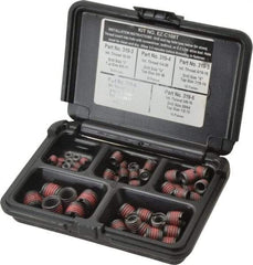 E-Z LOK - 46 Inserts, #10-24 - 1/2-13 Internal Thread, 5/16-18 UNC, Carbon Steel, Thread Repair Kit - Exact Tool & Supply