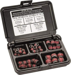 E-Z LOK - 46 Inserts, #10-32 - 1/2-20 Internal Thread, #10 - 1/2 UNC, Carbon Steel, Thread Repair Kit - Exact Tool & Supply