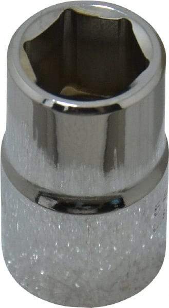 Proto - 1/2" Drive, Standard Hand Socket - 6 Points, 1-1/2" OAL, Chrome Finish - Exact Tool & Supply