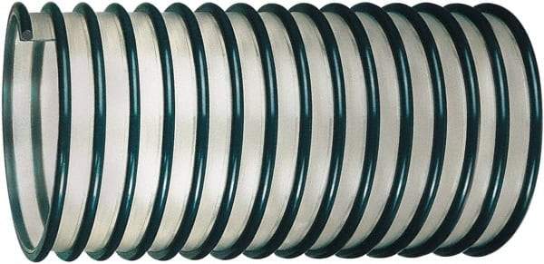 Kuriyama of America - 4" ID, 13 Hg Vac Rating, 8 psi, Polyurethane Vacuum & Duct Hose - 50' Long, Green, 4" Bend Radius, -40 to 150°F - Exact Tool & Supply