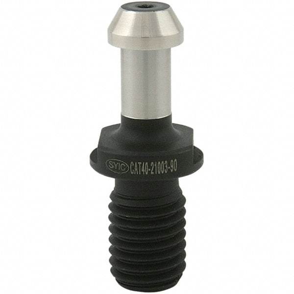 Techniks - CAT40 Taper, 5/8-11 Thread, 90° Angle Radius, Standard Retention Knob - 2-1/4" OAL, 0.59" Knob Diam - Exact Tool & Supply