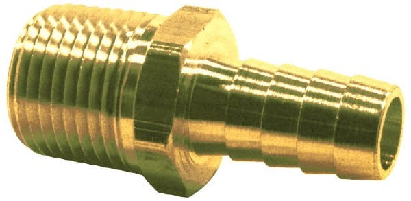 Barbed Hose Fitting: 3/4″ x 5/8″ ID Hose, Male Connector Brass