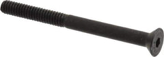 Value Collection - 1/4-20 UNC Hex Socket Drive, 82° Flat Screw - Alloy Steel, Black Oxide Finish, Partially Threaded, 3" OAL - Exact Tool & Supply