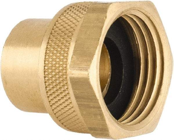 Dixon Valve & Coupling - 3/8 NPTF & 3/4 NH Garden Hose Fitting - Brass, Female Hose to Female Pipe Connector - Exact Tool & Supply