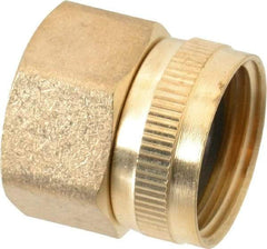 Cerro - 3/4 FPT & 3/4 FGHT Garden Hose Fitting - Brass, Female Hose to Female Pipe Swivel Connector - Exact Tool & Supply