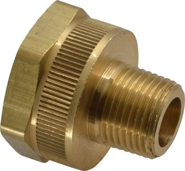 Dixon Valve & Coupling - 3/8 NPTF & 3/4 NH Garden Hose Fitting - Brass, Female Hose to Male Pipe Connector - Exact Tool & Supply