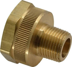 Dixon Valve & Coupling - 3/8 NPTF & 3/4 NH Garden Hose Fitting - Brass, Female Hose to Male Pipe Connector - Exact Tool & Supply