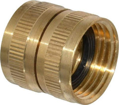 Cerro - 3/4 NH Garden Hose Fitting - Brass, Female Hose to Female Hose Swivel Connector - Exact Tool & Supply