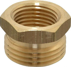 Cerro - 1/2 FPT & 3/4 MGHT Garden Hose Fitting - Brass, Male Hose to Female Pipe Connector - Exact Tool & Supply