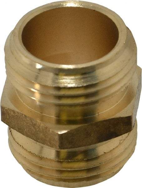Cerro - 3/4 NH Garden Hose Fitting - Brass, Male Hose to Male Hose Connector - Exact Tool & Supply