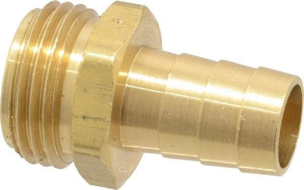 Dixon Valve & Coupling - 3/4 NH Garden Hose Fitting - Brass, Short Shank Male Connector - Exact Tool & Supply