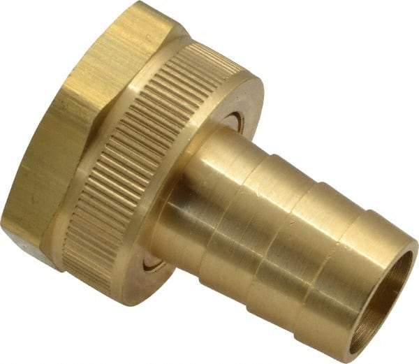 Dixon Valve & Coupling - 3/4 NH Garden Hose Fitting - Brass, Short Shank Female Swivel Connector - Exact Tool & Supply
