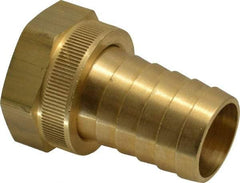 Dixon Valve & Coupling - 1 NH Garden Hose Fitting - Brass, Standard Shank Female Swivel Connector - Exact Tool & Supply