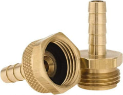 Dixon Valve & Coupling - 3/4 NH Garden Hose Fitting - Brass, Standard Shank Male/Female Set Connector - Exact Tool & Supply