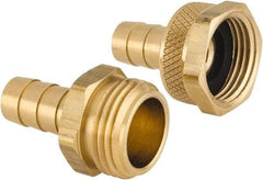 Dixon Valve & Coupling - 3/4 NH Garden Hose Fitting - Brass, Short Shank Male/Female Set Connector - Exact Tool & Supply