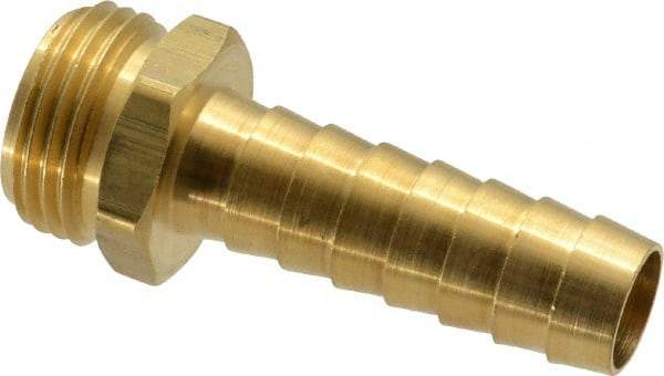 Dixon Valve & Coupling - 3/4 NH Garden Hose Fitting - Brass, Long Shank Male Connector - Exact Tool & Supply