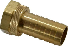 Dixon Valve & Coupling - 1 NH Garden Hose Fitting - Brass, Long Shank Female Swivel Connector - Exact Tool & Supply