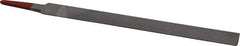 Simonds File - 8" Long, Second Cut, Half Round American-Pattern File - Double Cut, Tang - Exact Tool & Supply