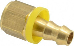 Dixon Valve & Coupling - 3/8" ID 3/8 NPTF Barbed Push On Female Connector - Brass - Exact Tool & Supply