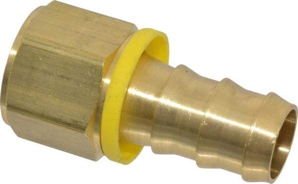 Dixon Valve & Coupling - 3/4" ID 3/4 NPTF Barbed Push On Female Connector - Brass - Exact Tool & Supply