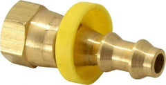Dixon Valve & Coupling - 1/4" ID 1/8 NPSM Barbed Push On Female Connector - Brass - Exact Tool & Supply