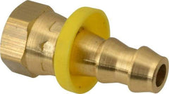 Dixon Valve & Coupling - 3/8" ID 1/4 NPSM Barbed Push On Female Connector - Brass - Exact Tool & Supply