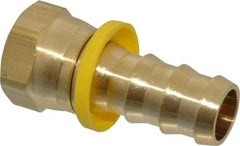 Cerro - 5/8" ID 7/8 UNF Barbed Push On Female Connector - 5/8" OD, Brass - Exact Tool & Supply