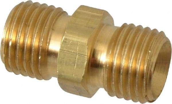 Dixon Valve & Coupling - 1/4 Male Thread, Brass Industrial Pipe Hex Nipple - MNPSM, 1,000 psi - Exact Tool & Supply
