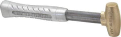 American Hammer - 1 Lb Head 1" Face Brass Head Hammer - 11-1/2" OAL, Aluminum Handle - Exact Tool & Supply