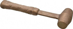 American Hammer - 1/2 Lb Head 3/4" Face Bronze Head Hammer - 6" OAL, Aluminum Handle - Exact Tool & Supply