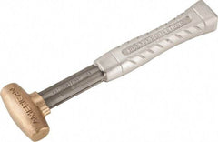 American Hammer - 1 Lb Head 1" Face Bronze Head Hammer - 11-1/2" OAL, Aluminum Handle - Exact Tool & Supply