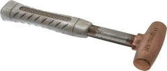 American Hammer - 1-1/2 Lb Head 1" Face Bronze Head Hammer - 11-1/2" OAL, Aluminum Handle - Exact Tool & Supply