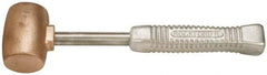 American Hammer - 5 Lb Head 2" Face Bronze Head Hammer - 13-1/2" OAL, Aluminum Handle - Exact Tool & Supply