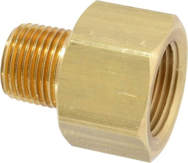 Dixon Valve & Coupling - 1/2 Male Thread x 3/4 Female Thread, Brass Industrial Pipe Adapter - MNPTF x FNPTF, 1,000 psi - Exact Tool & Supply