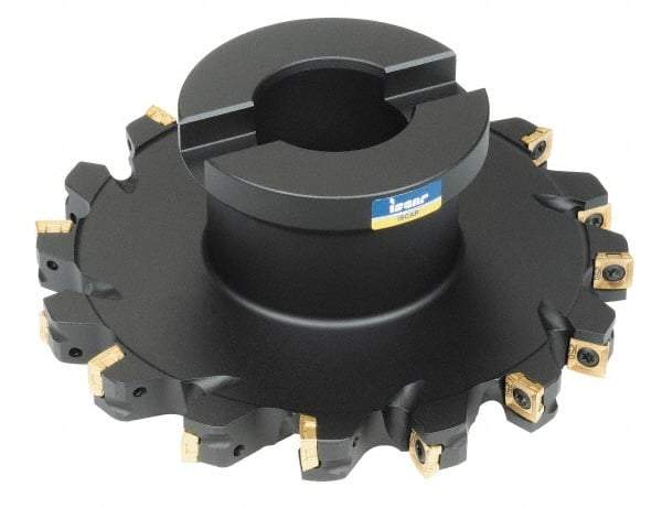 Iscar - Shell Mount B Connection, 3/4" Cutting Width, 2-1/4" Depth of Cut, 8" Cutter Diam, 2" Hole Diam, 8 Tooth Indexable Slotting Cutter - FDN Toolholder, X/QPMT 1205PDTN-HQ Insert - Exact Tool & Supply