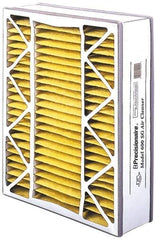 Made in USA - 16" Noml Height x 25" Noml Width x 5" Noml Depth, 35 to 45% Capture Efficiency, Wire-Backed Pleated Air Filter - MERV 8, Cotton/Polyester, Integrated Beverage Board Frame, 300 Max FPM, 833 CFM, For Honeywell 203719 - Exact Tool & Supply