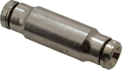 Norgren - 5/32" Outside Diam, Nickel Plated Brass Push-to-Connect Tube Union - 260 Max psi, Tube to Tube Connection - Exact Tool & Supply