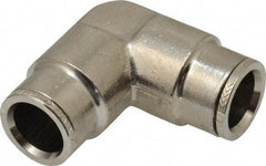 Norgren - 1/2" Outside Diam, Nickel Plated Brass Push-to-Connect Tube Union Elbow - 260 Max psi, Tube to Tube Connection - Exact Tool & Supply