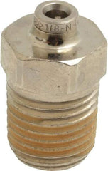 Norgren - 1/4 NPTF, Nickel Plated Brass Push-to-Connect Tube Male Connector - 260 Max psi, Tube to Male NPT Connection - Exact Tool & Supply