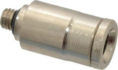 Norgren - 10-32 UNF, Nickel Plated Brass Push-to-Connect Tube Male Connector - 260 Max psi, Tube to Male UNF Connection - Exact Tool & Supply