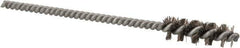 Schaefer Brush - 1/8 Inch Inside Diameter, 5/16 Inch Actual Brush Diameter, Carbon Steel, Power Fitting and Cleaning Brush - 1/8 Shank Diameter, 3-5/8 Inch Long, Twisted Wire Stem, 1/4 Inch Refrigeration Outside Diameter - Exact Tool & Supply