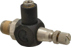 Norgren - 5/32" Tube Inlet x 1/8" NPT Outlet Flow Control Valve - 0 to 150 psi & Plated Brass Material - Exact Tool & Supply