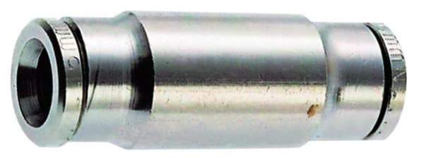 Norgren - 3/8" Outside Diam, Nickel Plated Brass Push-to-Connect Tube Conversion Union - 260 Max psi, Tube to Tube Connection - Exact Tool & Supply
