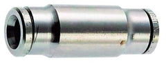 Norgren - 1/2" Outside Diam, Nickel Plated Brass Push-to-Connect Tube Conversion Union - 260 Max psi, Tube to Tube Connection - Exact Tool & Supply