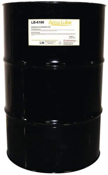 Accu-Lube - Accu-Lube LB-6100, 55 Gal Drum Cutting & Sawing Fluid - Natural Ingredients, For Cutting, Drilling, Grinding, Milling, Punching, Stamping, Tapping - Exact Tool & Supply