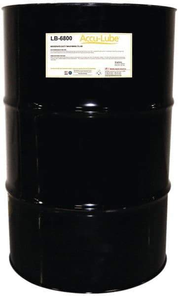 Accu-Lube - Accu-Lube LB-6800, 55 Gal Drum Cutting & Sawing Fluid - Natural Ingredients, For Cutting, Grinding - Exact Tool & Supply